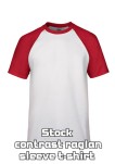 Stock contrast color raglan sleeve t-shirt Stock contrast color raglan sleeve t-shirt